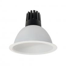 Nora NC3-81L330FMPW/EMI - 8" Sapphire III Round Open Reflector for Integral EM Test Switch, 2500lm, 3000K, Flood Optic,
