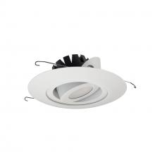 Nora NRM3-64L230NMPW - 6" Marquise III Adjustable Surface Gimbal, 1500lm, 3000K, Narrow Flood Optic, Matte Powder White