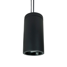 Nora NYLD2-6P10140BBB - 6" Cobalt Pendant Mount Cylinder, Black, 1000L, 4000K, Black /Black Reflector, 120V Triac/ELV