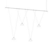 Sonneman SLS4244-W - 48" 1-Tier Linear w/ V-Line Etched Glass Cone Luminaires