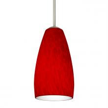 Besa Lighting 1BC-1509RC-MED-SN - Besa Chrissy Pendant Satin Nickel Red Cloud 1x50W MAX E26 Base