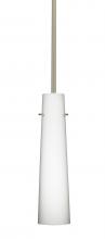 Besa Lighting 1TT-567407-SN - Besa Camino Stem Pendant Satin Nickel Opal Matte 1x40W Halogen