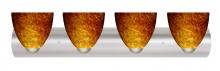 Besa Lighting 4WZ-757218-SN - Besa Wall Sasha Satin Nickel Amber Cloud 4x75W Medium Base