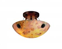 Justice Design Group ALR-9650-35-DBRZ-F6-LED-2000 - 14" Semi-Flush Bowl w/ Finials