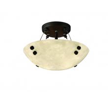 Justice Design Group CLD-9650-35-DBRZ-F2-LED-2000 - 14" Semi-Flush Bowl w/ Finials