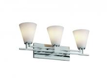 Justice Design Group FSN-8703-20-OPAL-NCKL - Aero 3-Light Bath Bar
