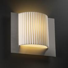 Justice Design Group PNA-5560-SLAT-NCKL-LED-1000 - Framed Square 3-Sided Wall Sconce (ADA)