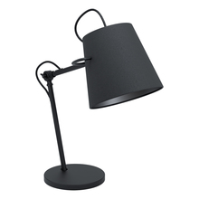 Eglo 39866A - 1 LT Desk Lamp w/ a Black Finish & Black Fabric Shade