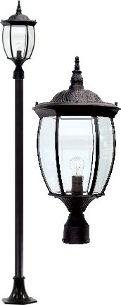 Dabmar GM3001-LED9-B - VICTORIA POST LIGHT FIX LED 9W 85-265V