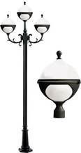 Dabmar GM9703-LED6-B - NATALIE POST THREE LIGHT FIX 3X6W LED A60 120V