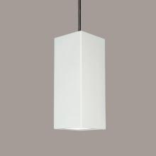 A-19 P1801-1LEDE26-A32-BCC - Timor Pendant: Cream Satin (E26 Base Dimmable LED (Bulb included)) (Black Cord & Canopy)