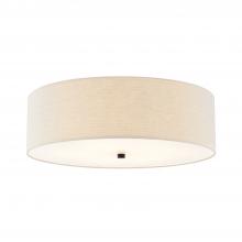 Justice Design Group FAB-9732-CREM-MBLK - Classic 25" Drum Flush-Mount