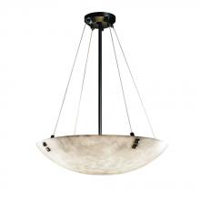 Justice Design Group CLD-9662-35-NCKL-F3 - 24" Pendant Bowl w/ PAIR SQUARE W/ POINTS FINIALS
