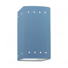 Justice Design Group CER-0925W-SKBL - Small Rectangle w/ Perfs - Open Top & Bottom (Outdoor)