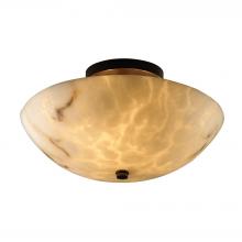 Justice Design Group FAL-9690-35-DBRZ - 14" Round Semi-Flush Bowl