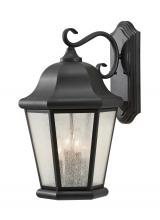 Generation Lighting OL5904EN/BK - Martinsville traditional 4-light LED outdoor exterior extra large wall lantern sconce in black finis