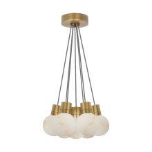 Visual Comfort & Co. Modern Collection SLCH54330IHAB - Mina Alabaster 7-Light Small Chandelier