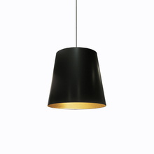 Dainolite OD-M-698 - 1 Light Tapered Drum Pendant with Black on Gold Shade